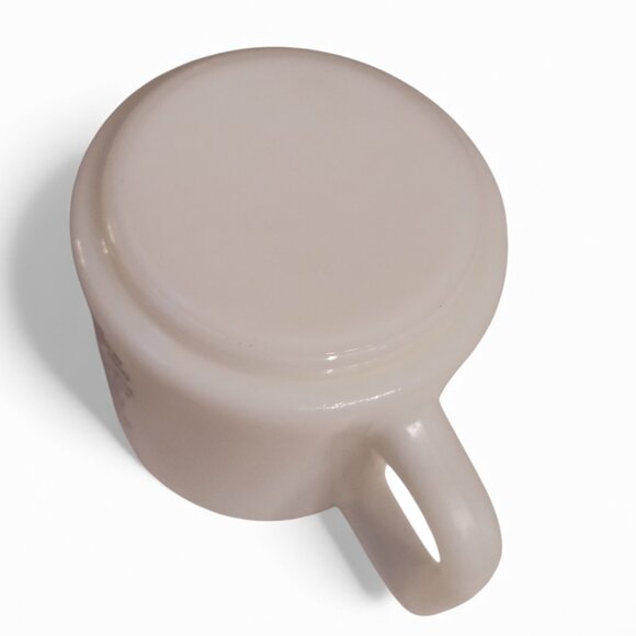 Vintage Unmarked November Chrysanthemum Mug Milk Glass Flower of the Month 1970 - Picture 8 of 8